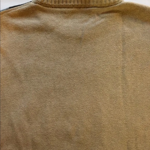 Ted Lapidus Paris Men’s Sweater XL Argyle Print Beige Grey Cotton Crew Neck - Picture 7 of 16